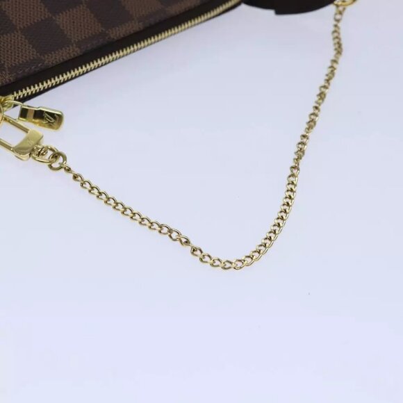 LOUIS VUITTON Damier Ebene Mini Pochette Accessoires Pouch N58009 LV Auth ac3267 - Picture 7 of 15